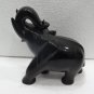9" Trunking Black marble Safari Elephant Solid Stone Home Decor Gifts Handmade