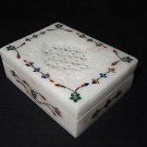 Marble Rare Jewelry Trinket Box Filigree Work Handmade Beautiful Home Decor New Marble Rare Jewelry Trinket Box Filigree Work Handmade Beautiful Home Decor New