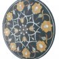 Size 30"X30" Marble Dining Table Top Hakik Mosaic Floral Work Home Decor H944A