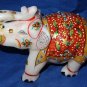 4" Marble Turning Statue Painted Elephant Handmade Safari Home Decor Gifts Art