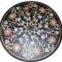 Size 2.5'X2.5' Marble Dining Table Top Rare Jasper Inlay Floral Home Decor