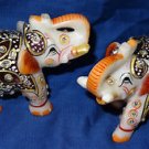 3" Marble Turning Set of two Painted Elephant Handmade Safari Home Decor Gifts