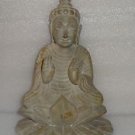 10.5" Marble Buddha Natural Green Blessing Carved Handmade Collectible Rare Art