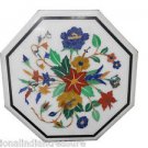 18" Marble Coffee Table Top Pietra Dura Floral Lapis Beautiful Garden Home Decor