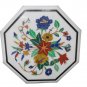 18" Marble Coffee Table Top Pietra Dura Floral Lapis Beautiful Garden Home Decor