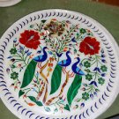 15" Marble Plate Handmade Paua Shell Floral Pietra Dura Peacock Gifts Arts