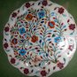 15" Lapis Lazuli Turquoise Marble Plate Inlay Floral Pietra Dura Home Decor Gift