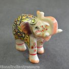 3" Marble Elephant Color Hand Painted Handmade Home Decorative Gifts Arts