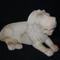 Antique African Safari Big Cat Love Carved STONE MARBLE Lion Figurine Sculpture