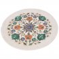 11" Marble Plate Pietra Dura Malachite Mosaic Beautiful Home Decor Best Gifts