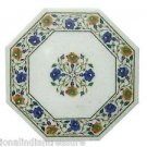 12" Marble Cofffee Table Top Side Inlaid Floral Pietra Dura Handmade Home Decor