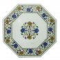 12" Marble Cofffee Table Top Side Inlaid Floral Pietra Dura Handmade Home Decor