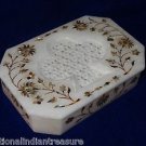 6"x4"x1.5" Rectangular Marble Jewelry Box Paua Shell Pietra Dura Mosaicy Gifts