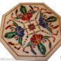 Size 18"x18" Marble Coffee Table Top Mosaic Gem Inlay Pietradure Home Decor H947