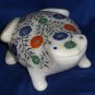Marble Lapis Frog sculpture Decor Home Handmade Pietra dura design Inlay floral