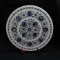 14" Rare Lapis Lazuli Marble Plate Pietra Dura Floral Handmade Home Decor Gifts