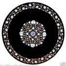 42" Round Black Marble Dining Table Top Marquetry Handmade Home Decor Garden Art 42" Round Black Marble Dining Table Top Marquetry Handmade Home Decor Garden Art