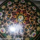 36" Black Marble Dining Coffee Table Top Marquetry Mosaic Pietra Dura Mosaic