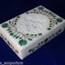 6"x4"x1.5" Rectangular Marble jewelry Box Malachite Star Carved Inlay Handmade 6"x4"x1.5" Rectangular Marble jewelry Box Malachite Star Carved Inlay Handmade