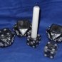 3 Black Marble Candle Stand Cum Incense Stand Handmade Home Decor Gifts New