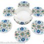 Marble Coaster Set Semi Precious Inlay Work Marquetry Turquoise Collectible Art