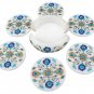 Marble Coaster Set Semi Precious Inlay Work Marquetry Turquoise Collectible Art