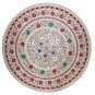 Size 3'x3' White Marble Round Dining Coffee Side Table Top Carnelian Gems H901