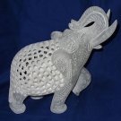 Marble Elephant Undercut Inside Baby Elephant Work Pietra Dura Home Decor Art