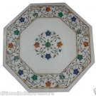 12" Marble Coffee Table Top Handicraft Pietra Dura Semi Precious With Stand New 12" Marble Coffee Table Top Handicraft Pietra Dura Semi Precious With Stand New
