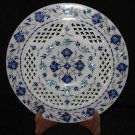 10" Decorative Handmade Marble Plate Lapis Lazuli Turquoise Pietra Dura Gifts 10" Decorative Handmade Marble Plate Lapis Lazuli Turquoise Pietra Dura Gifts