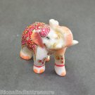 2" Marble Elephant Red Color Hand Painted Handmade Home Decorative Gifts Arts