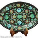 10"x 7" Black Marble Belgium Box Turquoise Floral Inlay Collectible Marquetry 10"x 7" Black Marble Belgium Box Turquoise Floral Inlay Collectible Marquetry
