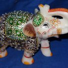 5" Marble Painted Elephant Jaipur Handmade Turning Safari Home Decor Gifts Art