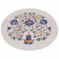 9" Decorative Marble Plate Pietra Dura Lapis Lazuli Beautiful Home Decor Gifts