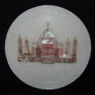 8" Marble Plate Taj Mahal Plate Handmade Inlaid Pietra Dura Marquetry Shop Gifts 8" Marble Plate Taj Mahal Plate Handmade Inlaid Pietra Dura Marquetry Shop Gifts
