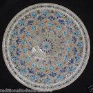 18" Marble Plate Attractive Fine Work Lapis Lazuli Semi precious Pietra Dura