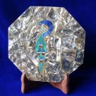 7" Marble Plate Peacock Art Paua Shell Mother Of Pearl Pietra Dura Home Gifts