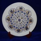 10" Marble Plate Inlaid Pietra Dura Paua Shell Decorative Home Decor Gifts 10" Marble Plate Inlaid Pietra Dura Paua Shell Decorative Home Decor Gifts