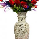 18" Marble Soapstone Flower Vase Pot Beautiful Elephant Home Decor Arts Gifts