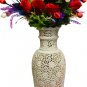 18" Marble Soapstone Flower Vase Pot Beautiful Elephant Home Decor Arts Gifts