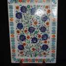 Marble Serving Tray Plate Lapis Lazuli Handmade Pietra Dura Inlay Home decor Art