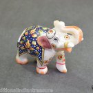 2" Marble Elephant Color Hand Painted Handmade Home Decorative Gifts Arts