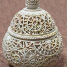 6"x6"x7" Marble Jewelry Box Jar Trinket Decor Flower Collectible Handmade Gifts