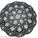 24" Black Marble Paua Shell Semi Precious Dining Coffee Table Top Handmade Art