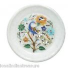 6" White Marble Plate Lapis Lazuli Peacock Marquetry Mosaic Handmade Decor Gifts 6" White Marble Plate Lapis Lazuli Peacock Marquetry Mosaic Handmade Decor Gifts
