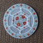 12" Marble Plate Rare Hakik Floral Inlaid Design Pietra Dura Grill Handmade New