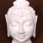 8" White Marble Buddha Goddess Fine With Stone Buddha Calm & Blessing Posture