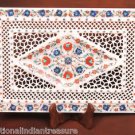 18"x12" White Marble Serving Tray Plate Rare Mosaic Inlay Marquetry Framing Work 18"x12" White Marble Serving Tray Plate Rare Mosaic Inlay Marquetry Framing Work
