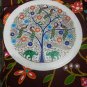 15" White Marble Plate Peacock Pietra Dura Fine Art Handmade Home Gifts Mosaic