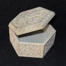 Marble Jewelry Box Trinket Gorara hand carved Flower Home decor gifts